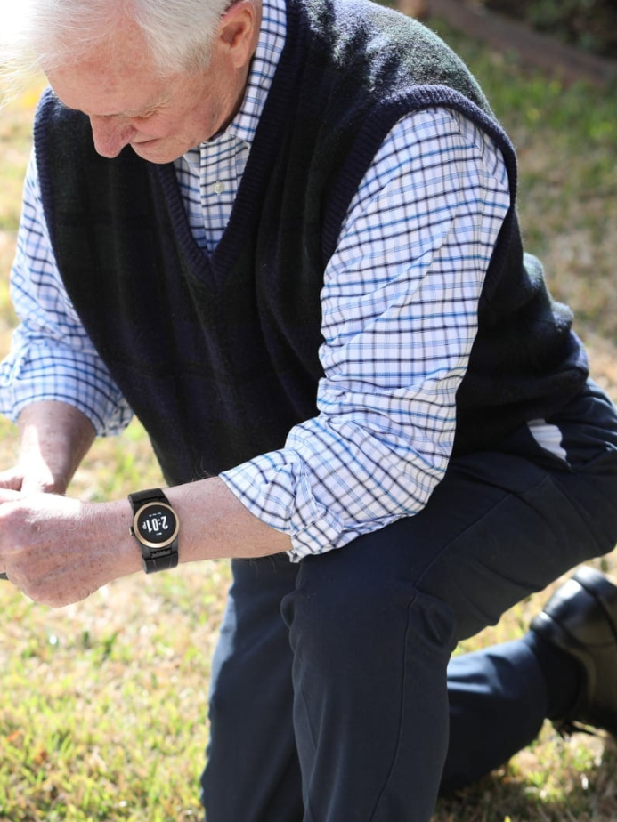 A man wearing a Kanega Watch