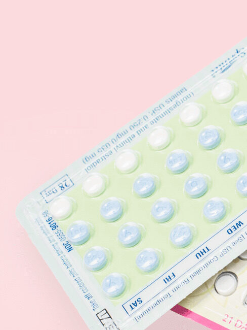 A close up a blister pack of birth control pills from Nurx