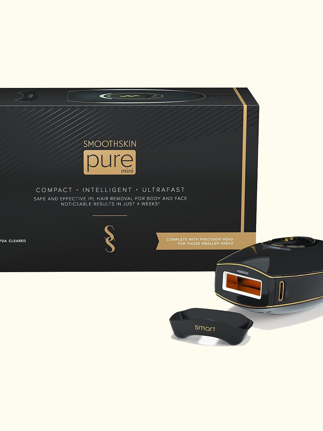 A black box with a laser hair removal device from Smoothskin.